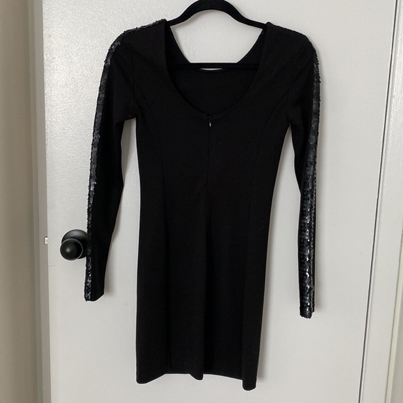 Armani Exchange long sleeve black dress - Picture 2 of 5